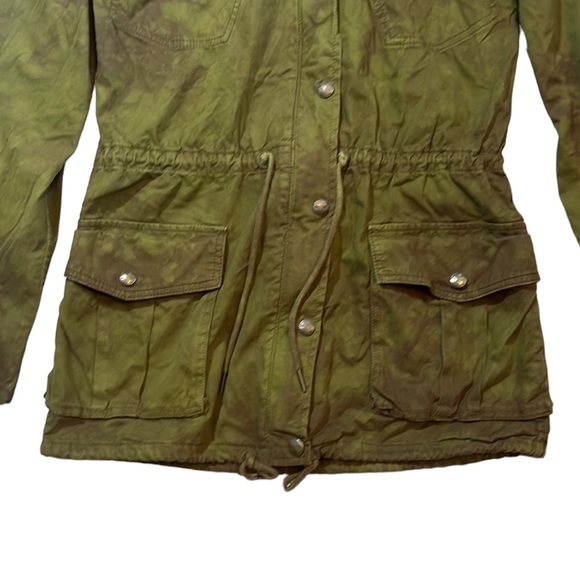 Aritzia Talula Trooper Jacket in Olive Green with a Tie Dye Wash SIze XXXS - Picture 2 of 8